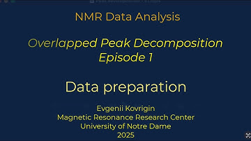 1D Peak Decomposition (Deconvolution) - Episode 1, Data preparation