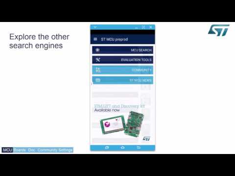 How to use our ST MCU Finder