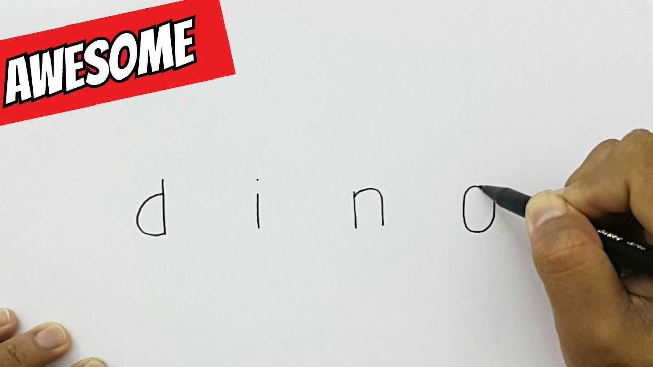 Keren.. Dari Tulisan "dino" Bisa Jadi Gambar Dinosaurus