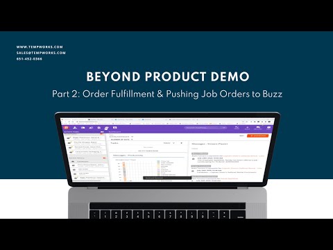 BEYOND DEMO: Order Fulfillment & Pushing Job Orders to Buzz