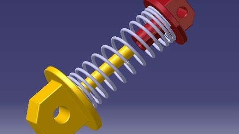 CATIA V5 MODELLING  AND ASSEMBLE IN HELICAL SPRING IN HINDI LANGUAGE .....