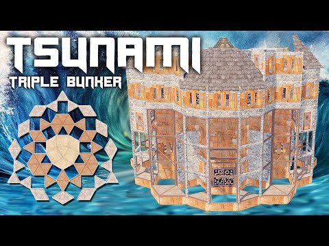 TSUNAMI • Triple Bunker • Open Core • Wide Gap • Small Group Rust Base Design