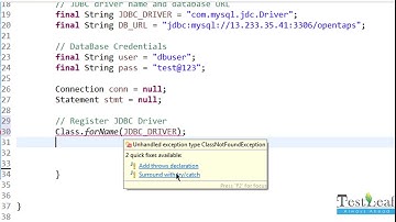 Connect to DB using Java and Integrate with Selenium Code