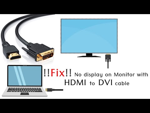 Fix for no display on Monitor | HDMI to DVI | No Connection Check Signal Cable error |