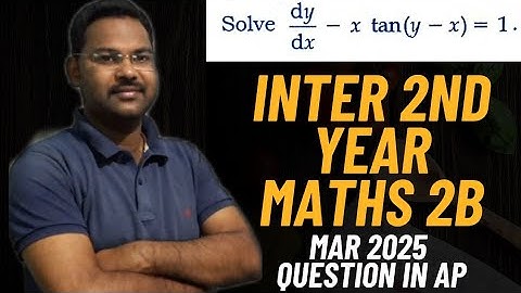 Inter 2nd Year Maths 2B Differential Equations In telugu@maths naresh eclass