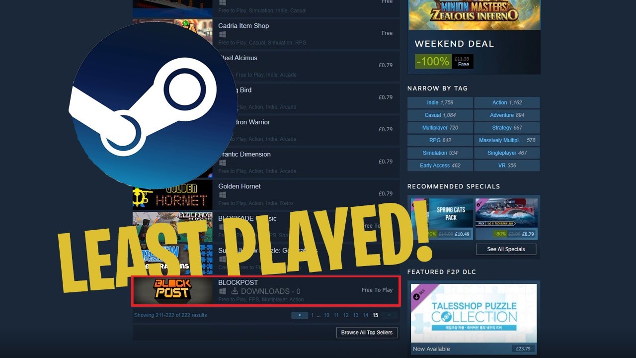 Least player. Blockpost Steam.