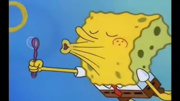 spongebob bubble technique, but reverse video
