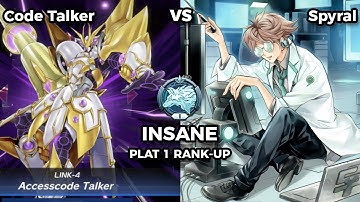 Insane Platinum 1 Rank-Up Match (Feb 2022) - Master Duel Code Talker/Cyberse Deck