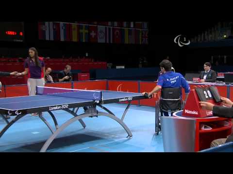 Table Tennis -  FRA vs GER - Men's Singles - Class 1 Gold Mdl Match - London 2012 Paralympic Games