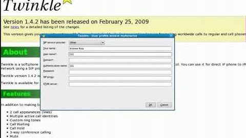 Making VoIP phone calls with twinkle and asterisk