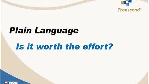 Why is Plain Language Important?