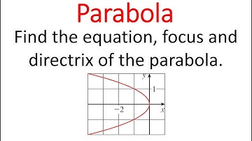 Equation, Focus & Directrix Of Sideways Opening Parabola From Its Graph