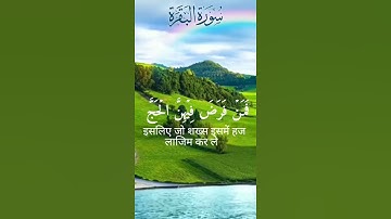 الْحَجُّ أَشْهُرٌ مَّعْلُومَاتٌ- سوره البقره 197 #short