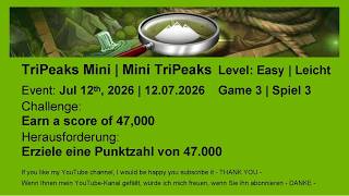 TriPeaks Mini - Easy #3 | Jul 12th, 2026