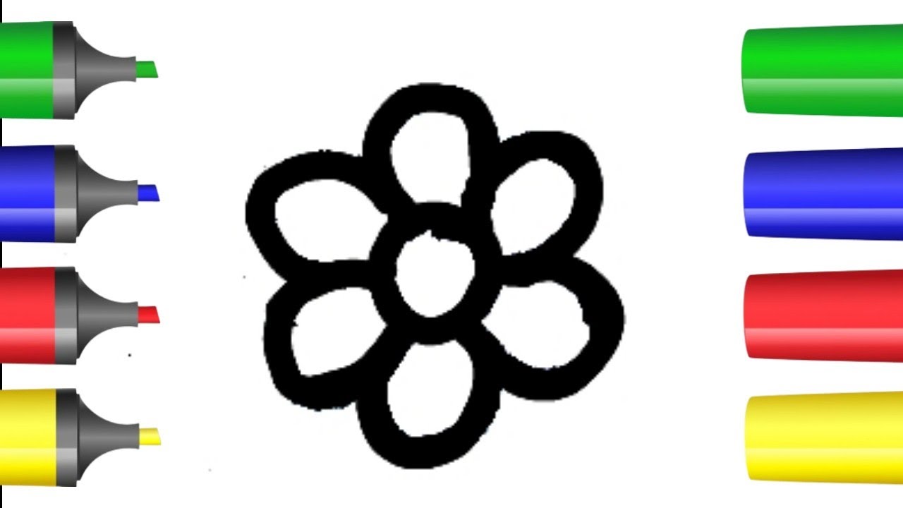  How to draw a flower easy colourful flower drawing simpel drawing Step Bildidee 