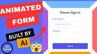 Build This Animated Login Form with Pure AI (No Coding Skills Needed!) | ChatGPT | Deepseek
