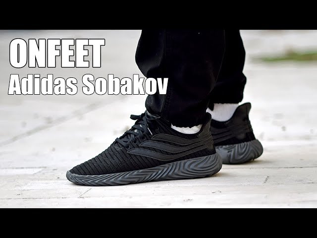 adidas sobakov black on feet