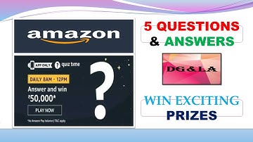 AMAZON QUIZ 24 SEP 2020 : WIN RS.50000 PAY BALANCE QUESTIONS & ANSWERS