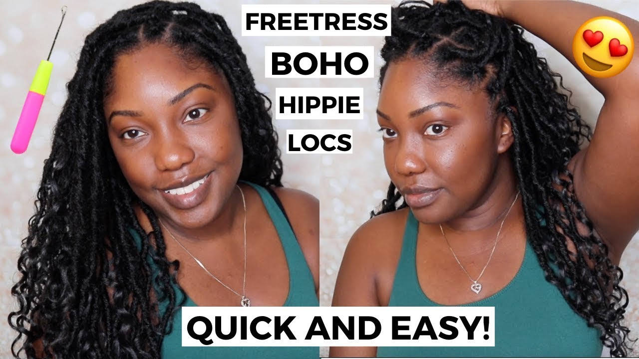 FREETRESS BOHO HIPPIE LOCS Quick and Easy Crochet Install YouTube