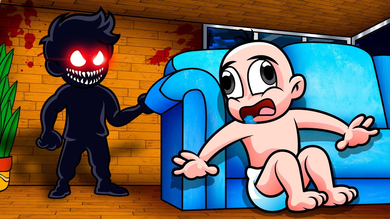 Un EXTRAÑO está DENTRO DE MI CASA... 😱🏠👀 BEBÉ NOOB en MINECRAFT