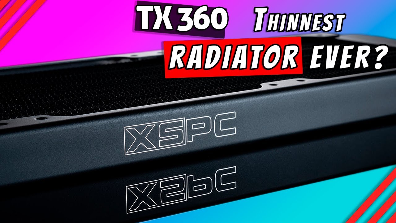 Triple Fan 120mm x 3 XSPC TX360 Crossflow Ultra Thin Radiator Black