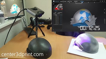 Scanning a helmet with the EinScan Pro 2X Plus 3D scanner from Shining 3D: process and result