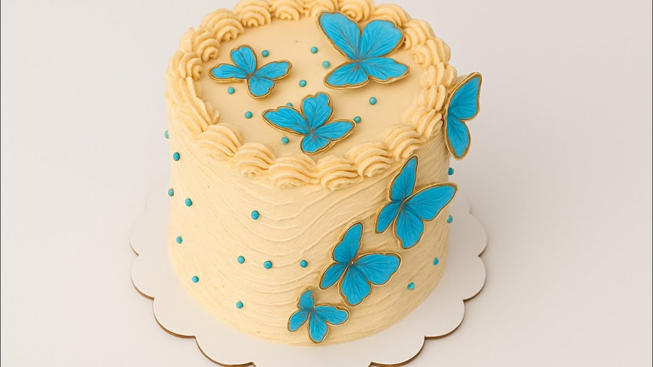  كيكة عيد ميلاد بكريمة ناجحة  _سهلة ومضمومة_👌