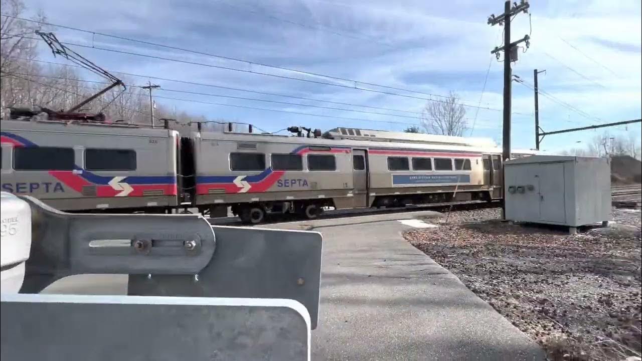 Septa West Trenton Line Flying between Yardley and Woodbourne Station