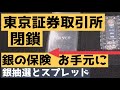 【銀を保険として手元に】東京証券取引所、閉鎖、金融システムの外にある現物のシルバー地金の抽選について、次回のご参考に