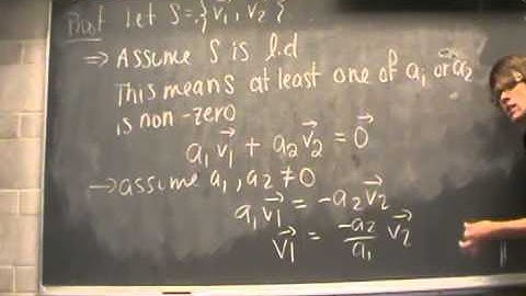 MATH 2203 - Linear Independence 1