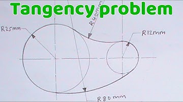 TANGENCY PROBLEM 3 || ENGINEERING DRAWING || TANGENCY || TECHNICAL DRAWING