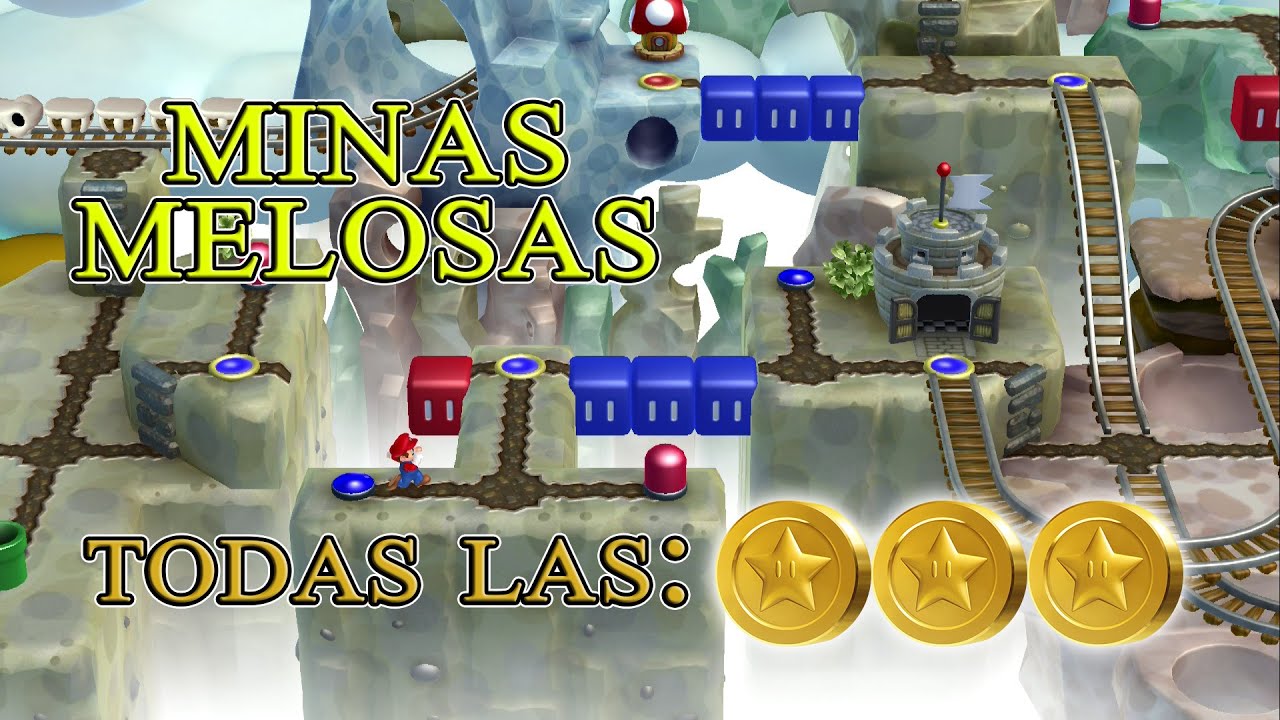 Minas Melosas Todas las Monedas Estrella - New Super Mario Bros U Deluxe.