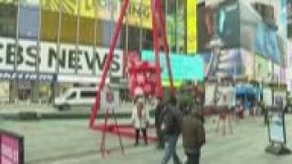 Salvation Army's giant red kettle in Times Square