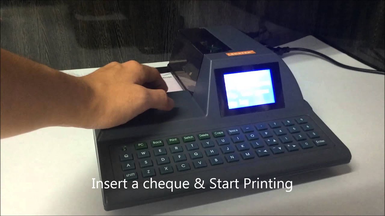 LEDATEK ICheque9 Intelligent Cheque Writer YouTube