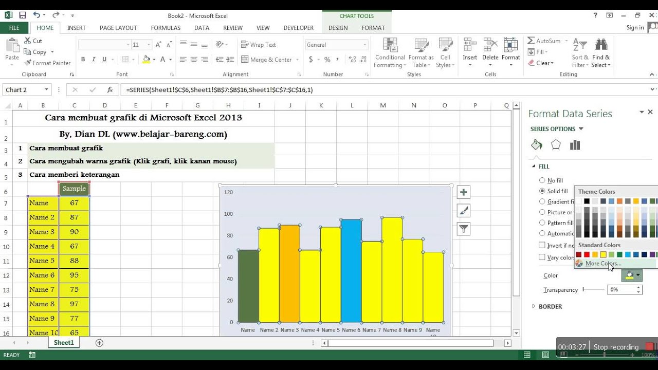 Cara Membuat Diagram Excel