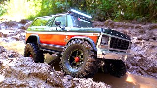 MUD Water, BiG TIRES & Wheel Thoughts Bronco Trail Trucking at my Private Creek | RC ADVENTURES