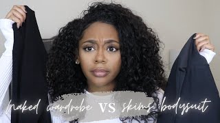 Naked Wardrobe vs Skims Bodysuit | HONEST REVIEW | tajmaxoxo