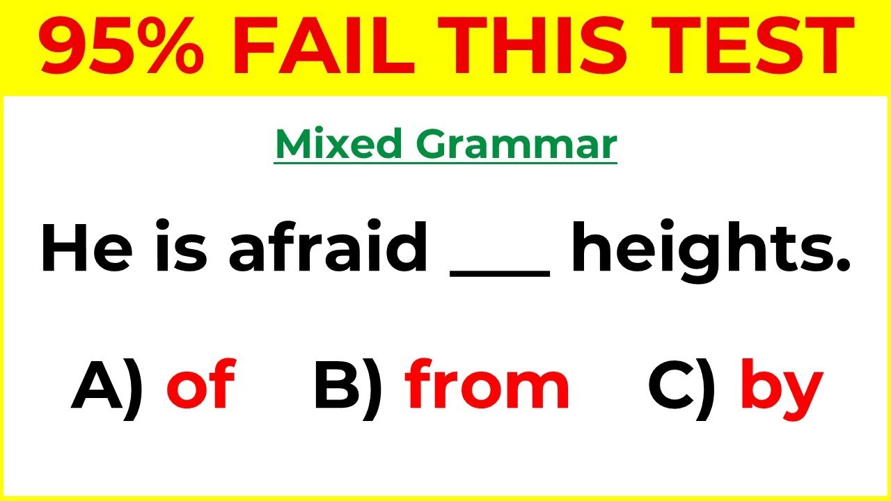 Mixed Grammar Quiz | 95% Fail This Test #49 - YouTube