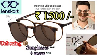 Lenskart Unboxing | Tortoise brown rim round glasses | magnetic Clip on | Ak the unboxer
