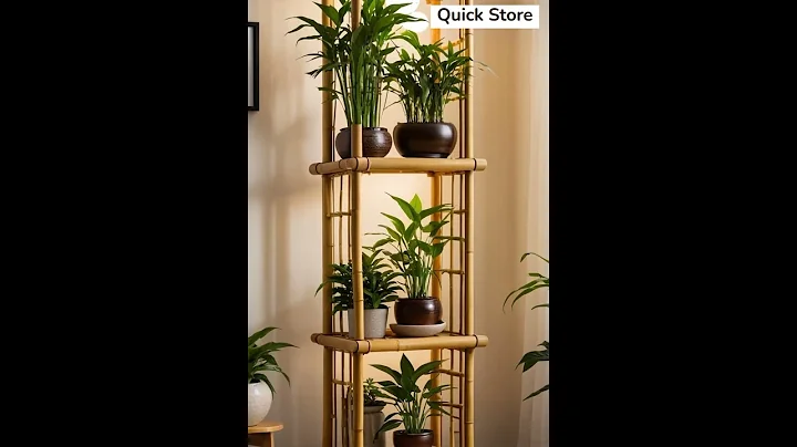 🌱 Stunning Bamboo Plant Shelf – Natural Elegance for Your Home! 🍃 | #shorts