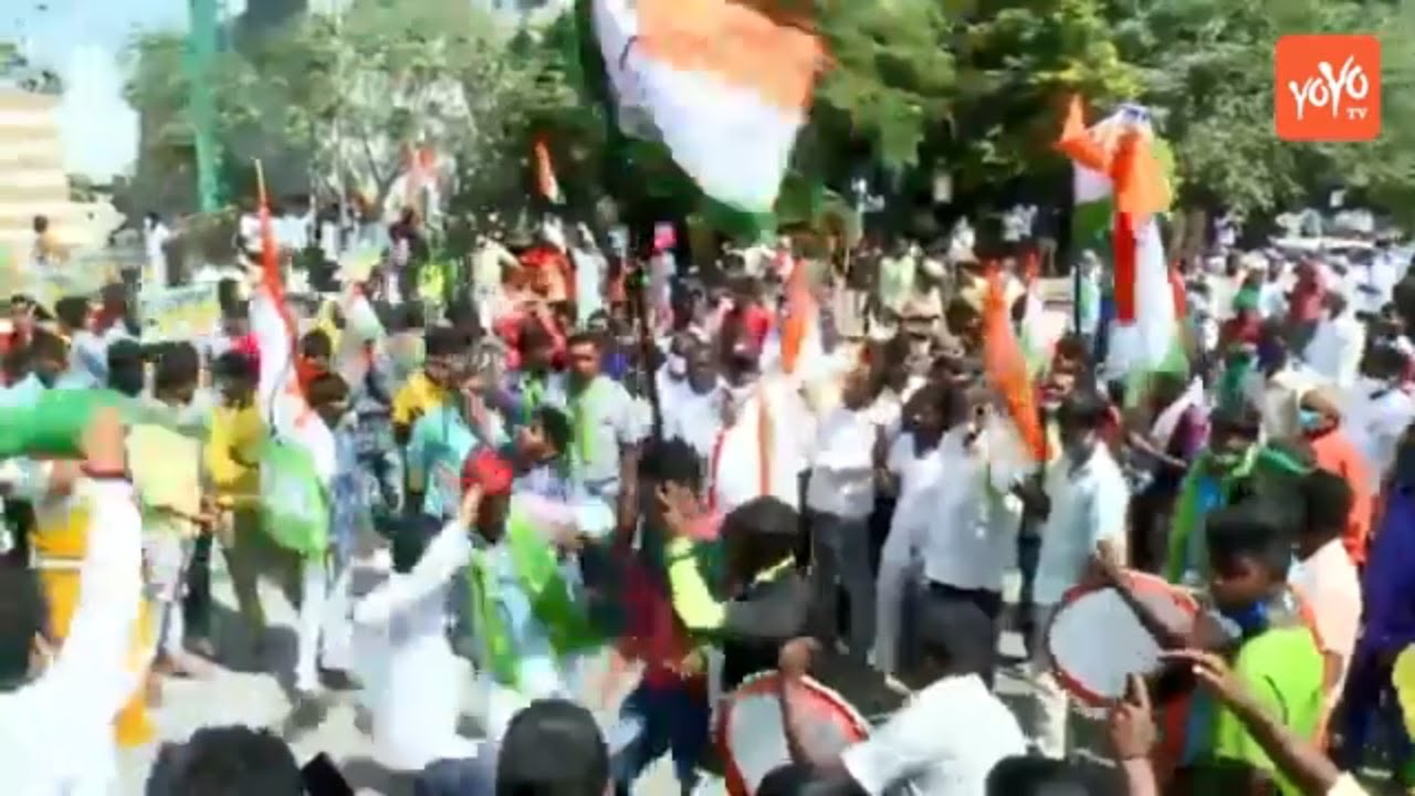Congress Workers, Farmers Protest March in Bengaluru City | | YOYO Kannada News