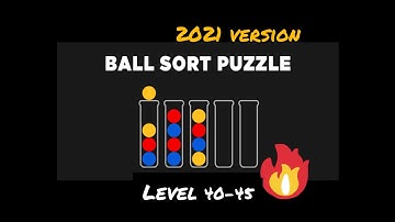 Ball sort puzzle | level 41-45 | version 2021| #YellowBulb