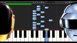 Daft Punk - Random Access Memories - Giorgio by Moroder - Synthesia - Piano Tutorial - Beginner
