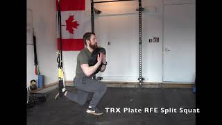 TRX Plate RFE Split Squat