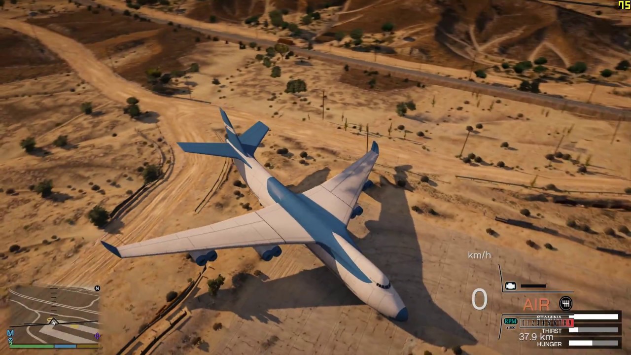 GTA 5 Phi Công Siêu Cấp Hạ Cánh Siêu Máy Bay To Nhất Thế Giới Xuống Xa Mạc Và Cái Kết Kinh Hoàng