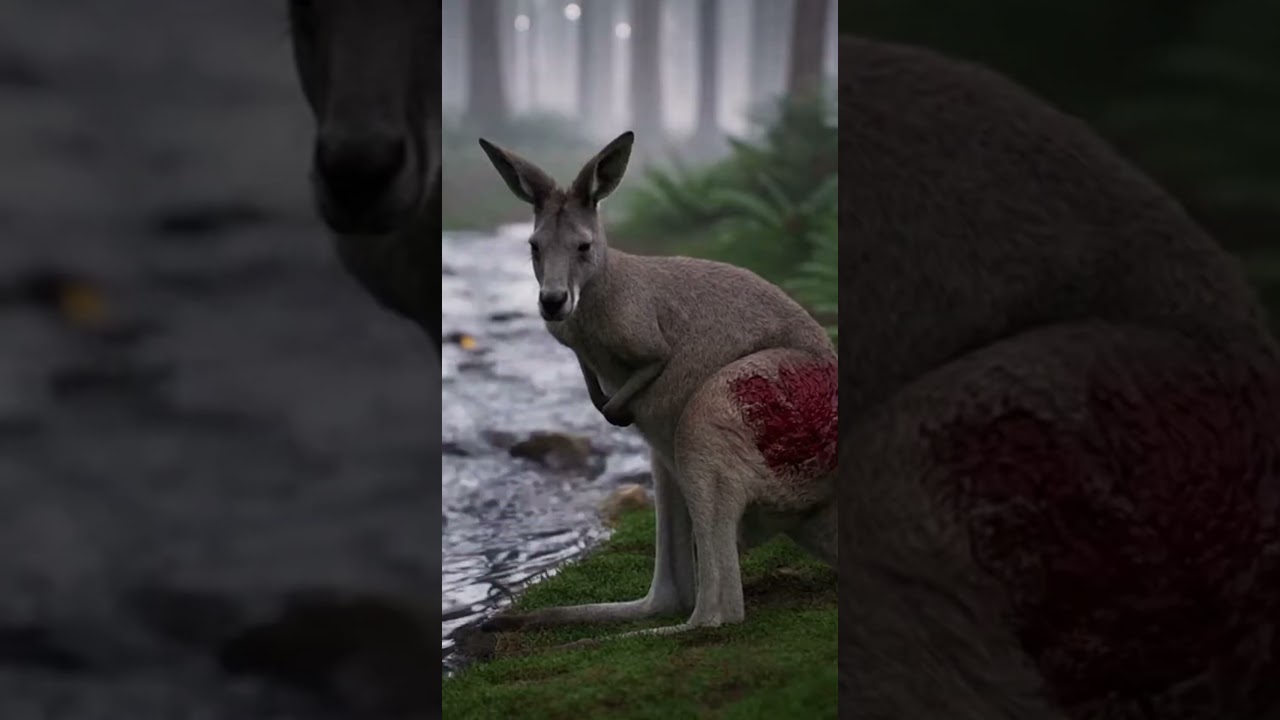 "A poor little kangaroo was injured in the forest. Will it survive?"