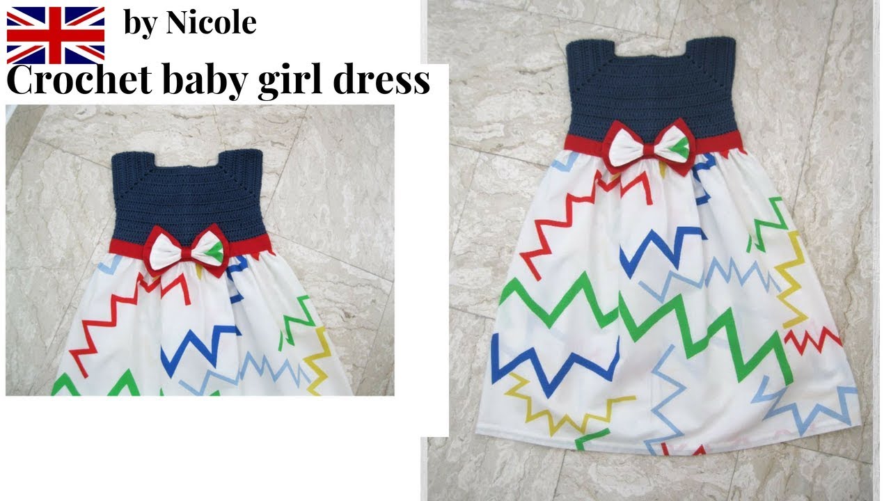 crochet and fabric baby dress pattern