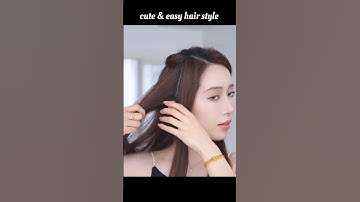 cute & easy hairstyle #ytshorts #shorts #youtybeshorts #hairstyle #aesthetic #viralvideo