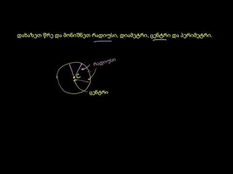 წრის ნაწილების მონიშვნა