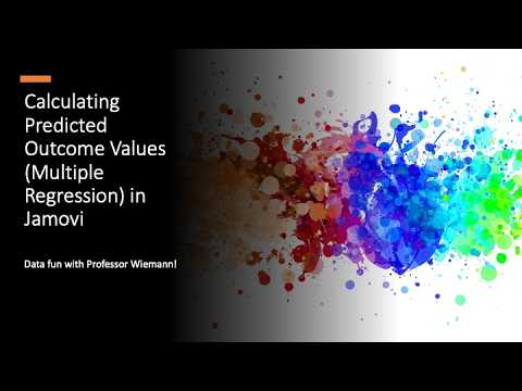 Calculating Predicted Outcome Values for Multiple Regression in Jamovi ...